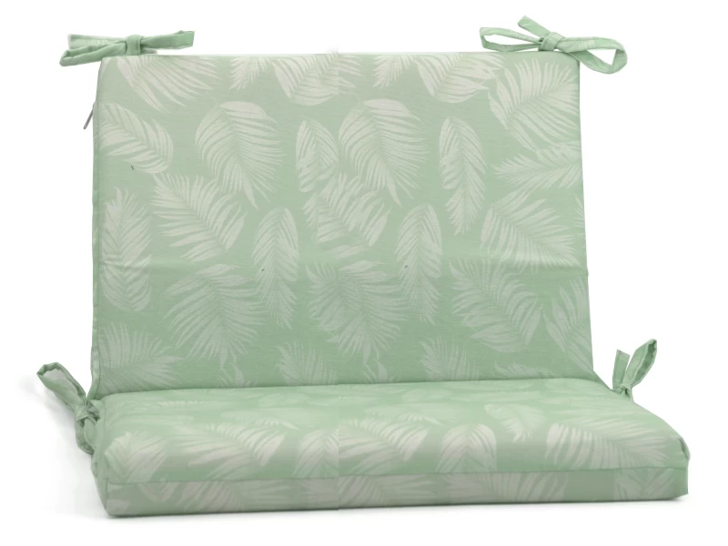 Μαξιλάρι για καναπέδες λονέτα με κορδόνια στην πλάτη Frig 701 απόχρωση του πράσινου με σχέδιo φύλλα