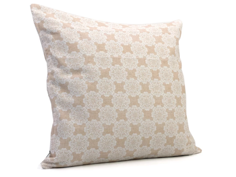 Μαξιλάρι καναπέ - δαπέδου Ύφασμα Λονέτα απόχρωση του σομόν με σχέδιo Kanada