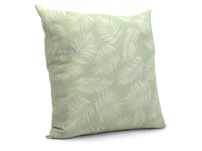 Μαξιλάρι καναπέ - δαπέδου Ύφασμα Λονέτα Frig 701 απόχρωση του πράσινου με σχέδιo φύλλα