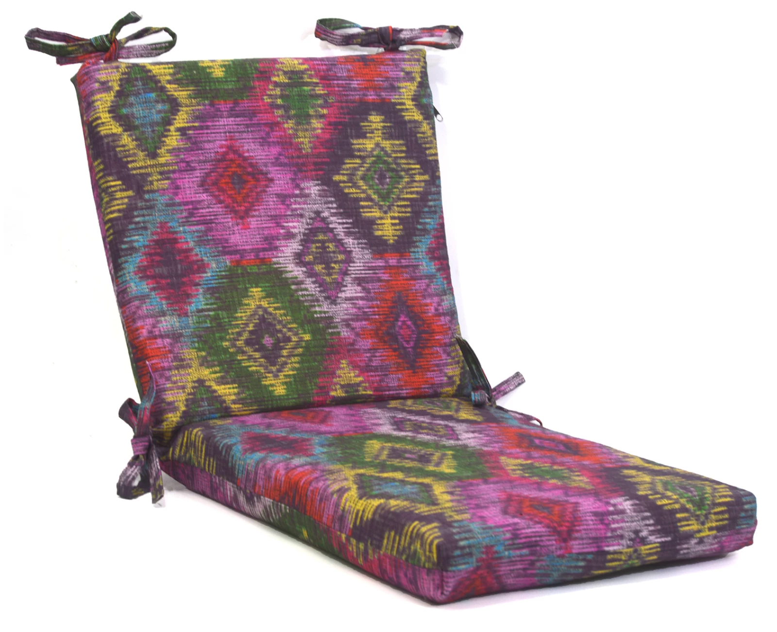 Μαξιλάρι καρέκλας λονέτα με κορδόνια στην πλάτη More 301 με σχέδιο ρόμβο | Mypouf.gr