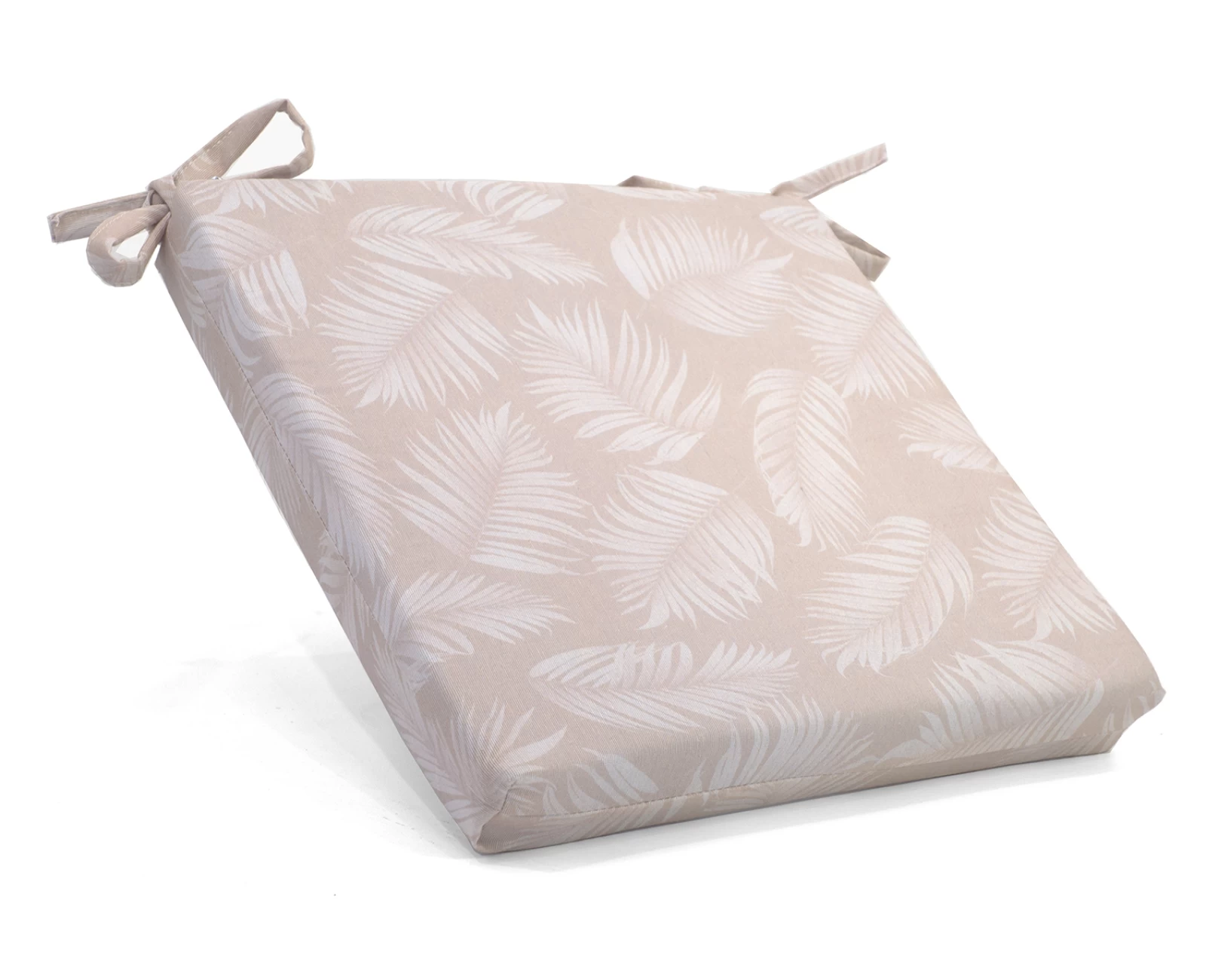 Μαξιλάρι Καρέκλας Με Δέσιμο - Λονέτα Ύφασμα Frig 301 απόχρωση του σομόν με σχέδιo φύλλα | Mypouf.gr