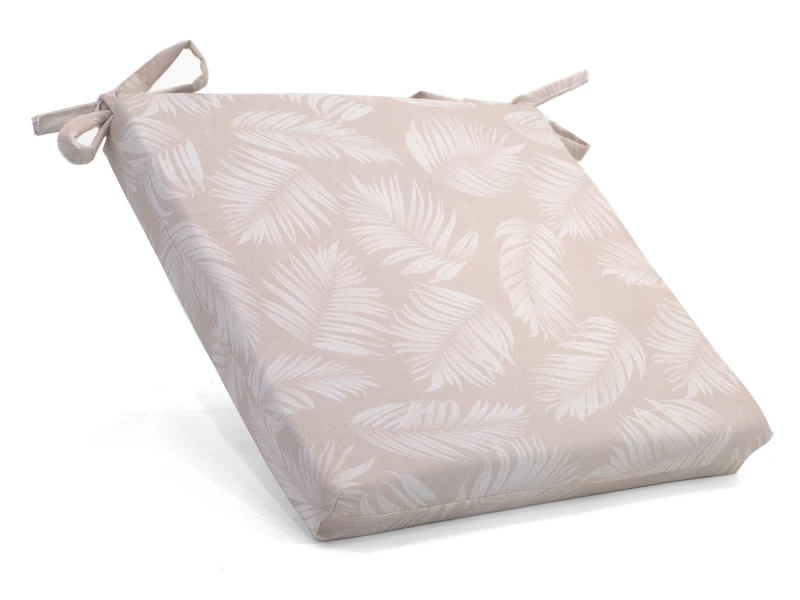 Μαξιλάρι Καρέκλας Με Δέσιμο - Λονέτα Ύφασμα Frig 301 απόχρωση του σομόν με σχέδιo φύλλα