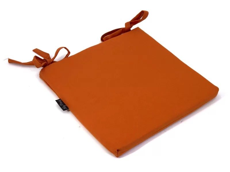 Μαξιλάρι Καρέκλας Με Δέσιμο μονόχρωμο Πορτοκαλί - Λονέτα Ύφασμα