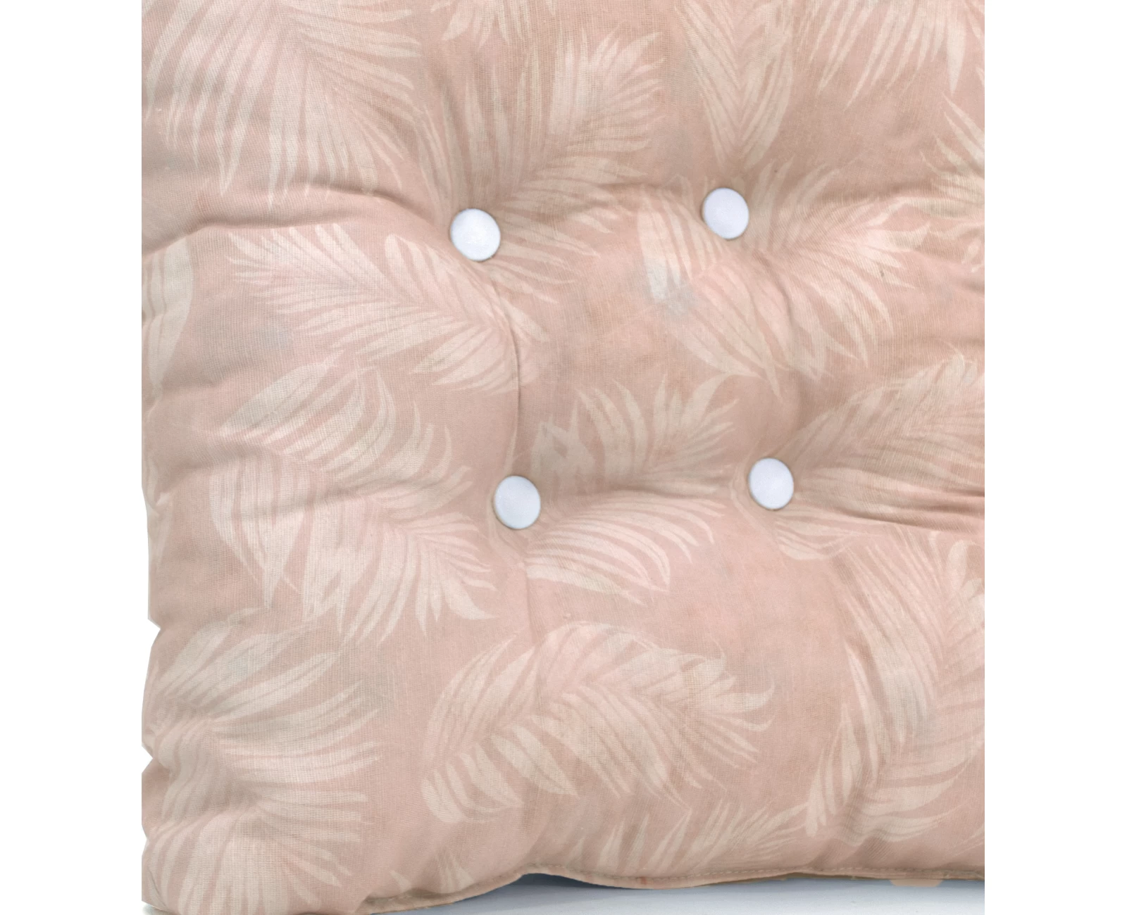 Μαξιλάρι κάθισμα μπαμπού Λονέτα Ύφασμα Frig 301 απόχρωση του σομόν με σχέδιo φύλλα | Mypouf.gr