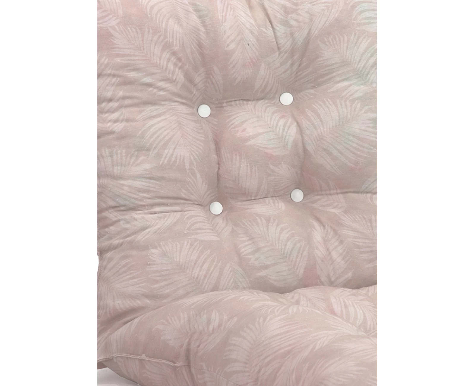 Μαξιλάρι μπαμπού ύφασμα λονέτα με πλάτη Frig 301 απόχρωση του σομόν με σχέδιo φύλλα | Mypouf.gr