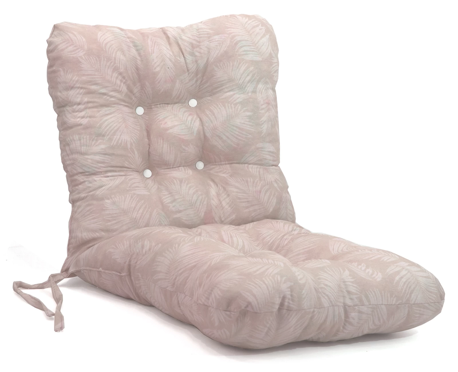 Μαξιλάρι μπαμπού ύφασμα λονέτα με πλάτη Frig 301 απόχρωση του σομόν με σχέδιo φύλλα | Mypouf.gr