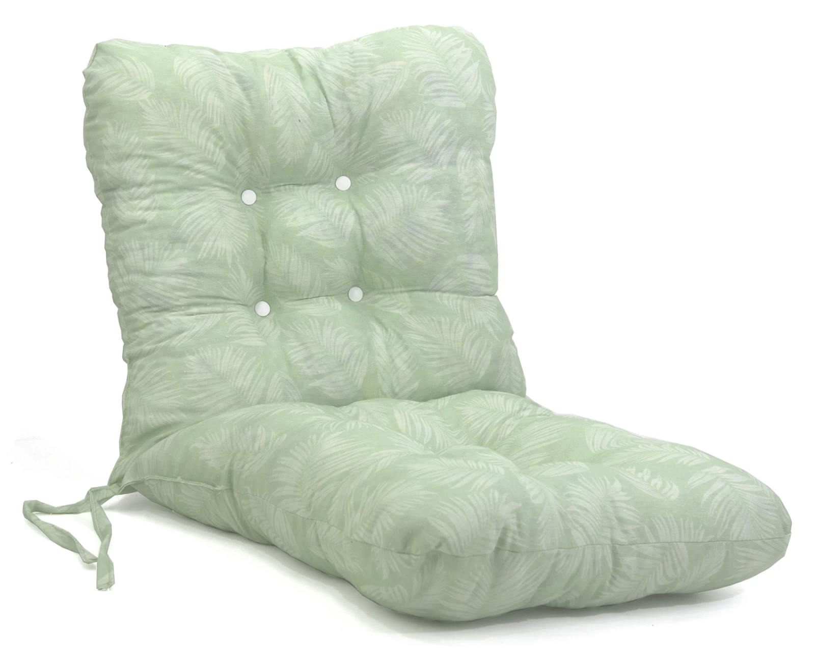 Μαξιλάρι μπαμπού ύφασμα λονέτα με πλάτη Frig 701 απόχρωση του πράσινου με σχέδιo φύλλα | Mypouf.gr