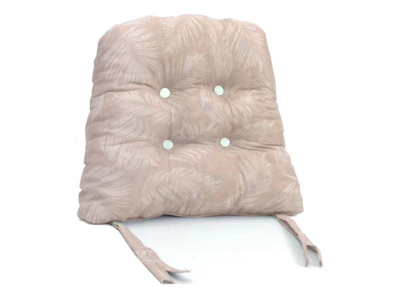 Μαξιλάρι πέταλο κάθισμα μπαμπού - Λονέτα Ύφασμα Frig 301 απόχρωση του σομόν με σχέδιo φύλλα