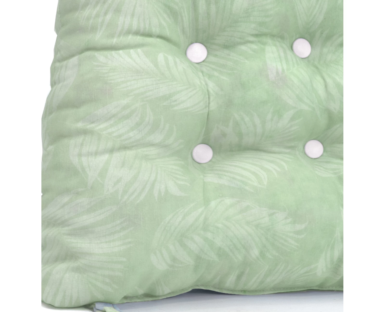 Μαξιλάρι πέταλο κάθισμα μπαμπού - Λονέτα Ύφασμα Frig 701 απόχρωση του πράσινου με σχέδιo φύλλα | Mypouf.gr