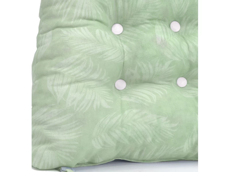 Μαξιλάρι πέταλο κάθισμα μπαμπού - Λονέτα Ύφασμα Frig 701 απόχρωση του πράσινου με σχέδιo φύλλα