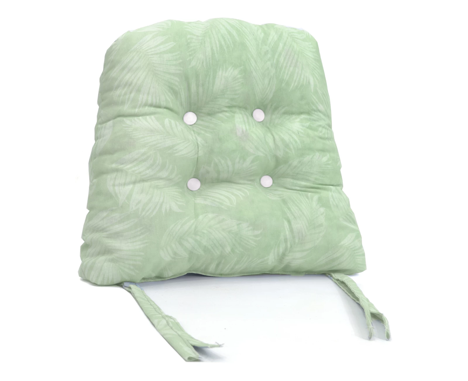 Μαξιλάρι πέταλο κάθισμα μπαμπού - Λονέτα Ύφασμα Frig 701 απόχρωση του πράσινου με σχέδιo φύλλα | Mypouf.gr