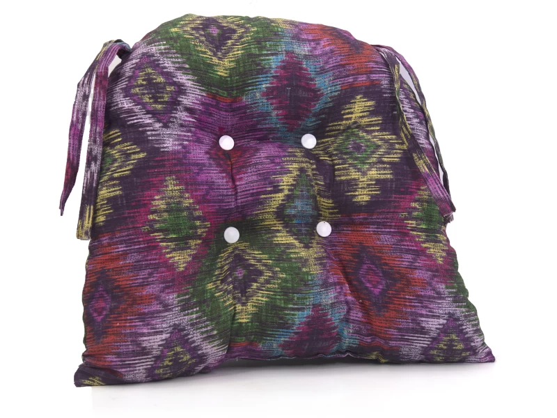 Μαξιλάρι πέταλο κάθισμα μπαμπού - Λονέτα Ύφασμα More 301 με σχέδιο ρόμβο