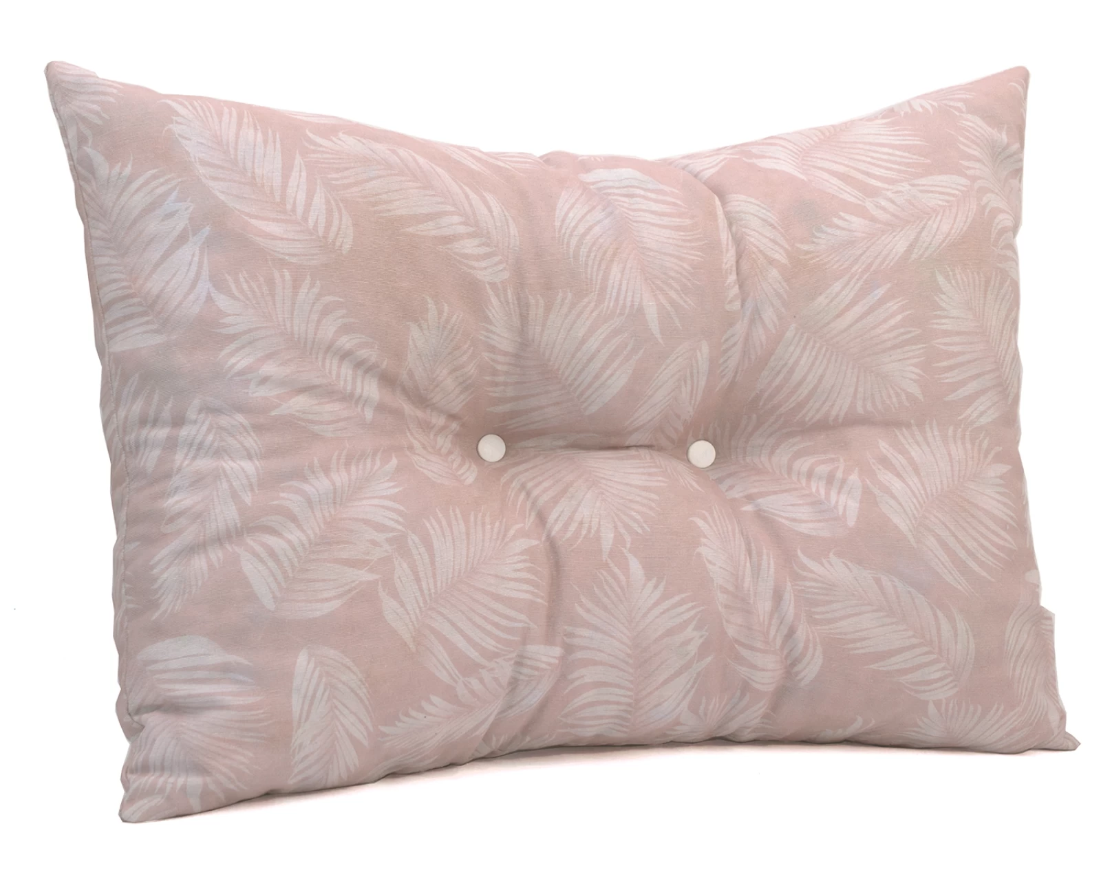 Μαξιλάρι Πλάτης Με 2 Κουμπιά Λονέτα Frig 301 απόχρωση του σομόν με σχέδιo φύλλα | Mypouf.gr