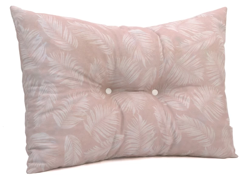 Μαξιλάρι Πλάτης Με 2 Κουμπιά Λονέτα Frig 301 απόχρωση του σομόν με σχέδιo φύλλα