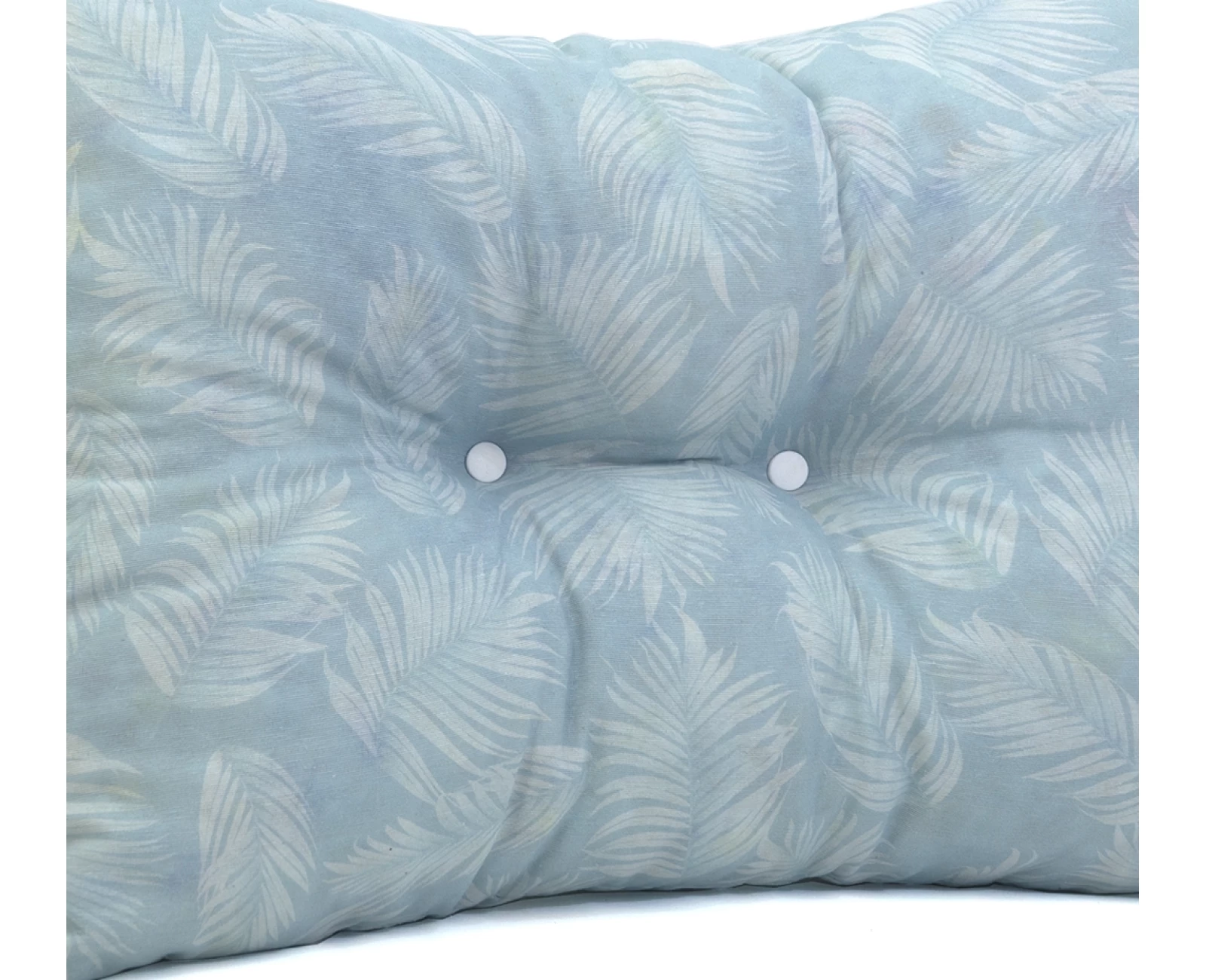 Μαξιλάρι Πλάτης Με 2 Κουμπιά Λονέτα Frig 601 απόχρωση του γαλάζιου με σχέδιo φύλλα | Mypouf.gr