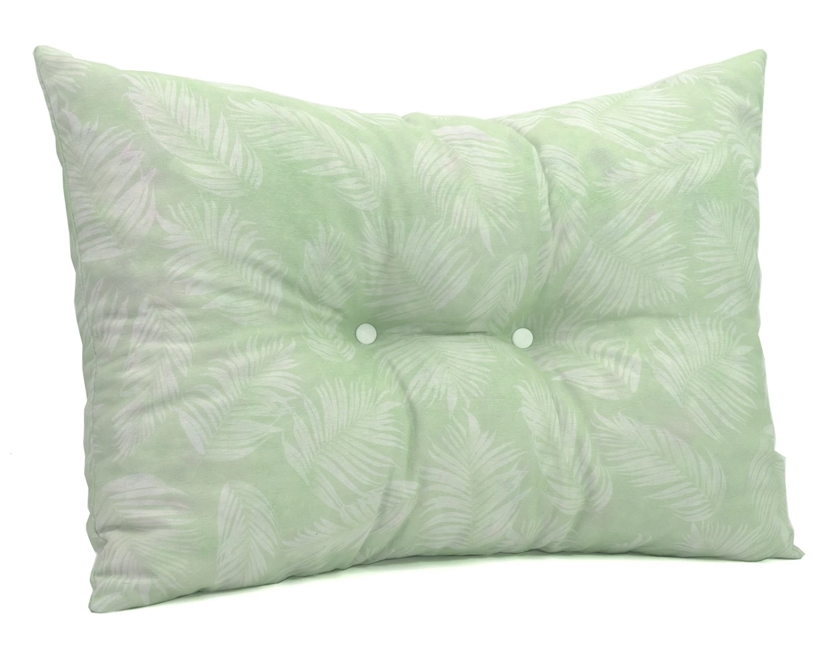 Μαξιλάρι Πλάτης Με 2 Κουμπιά Λονέτα Frig 701 απόχρωση του πράσινου με σχέδιo φύλλα | Mypouf.gr