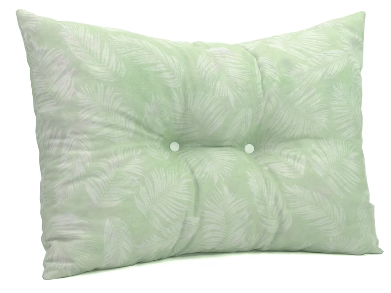 Μαξιλάρι Πλάτης Με 2 Κουμπιά Λονέτα Frig 701 απόχρωση του πράσινου με σχέδιo φύλλα
