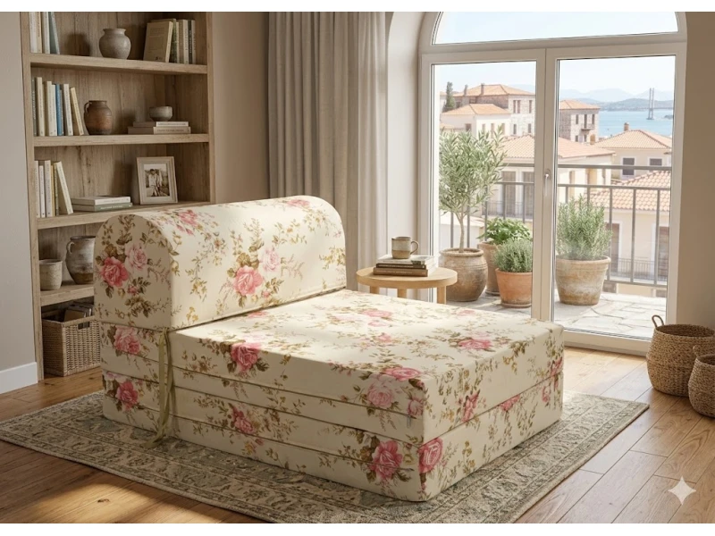 Πολυθρόνα - Κρεβάτι Flip Chair λονέτα σχέδιο Floral Rakel 101 Florina