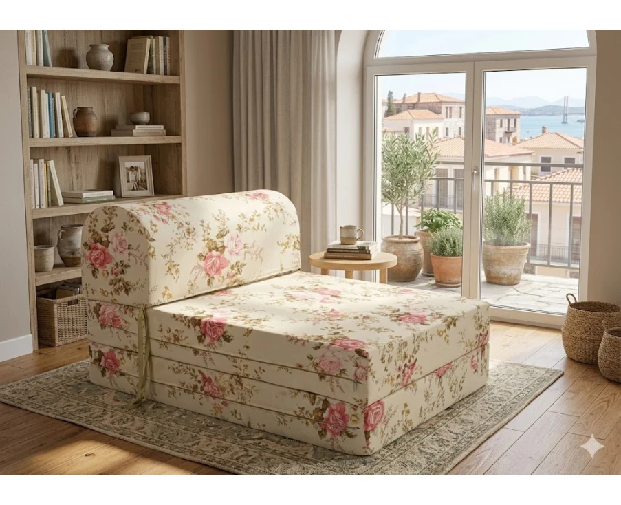 Πολυθρόνα - Κρεβάτι Flip Chair λονέτα σχέδιο Floral Rakel 101 Florina | Mypouf.gr