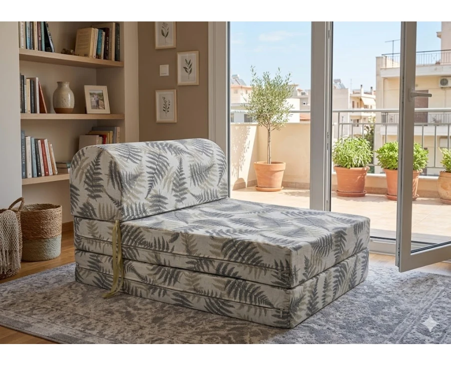 Πολυθρόνα - Κρεβάτι Flip Chair λονέτα σχέδιο φύλλα Tori 801 Florina - Εικόνα 2 | Mypouf.gr