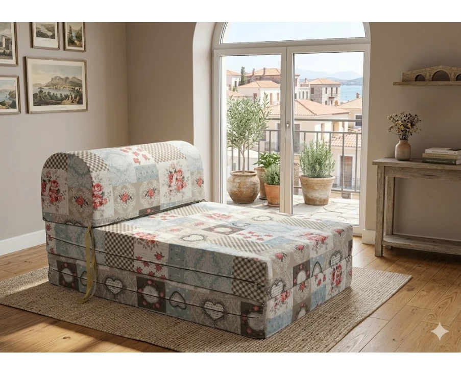 Πολυθρόνα - Κρεβάτι Flip Chair λονέτα σχέδιο Heart Lia 401 Florina | Mypouf.gr