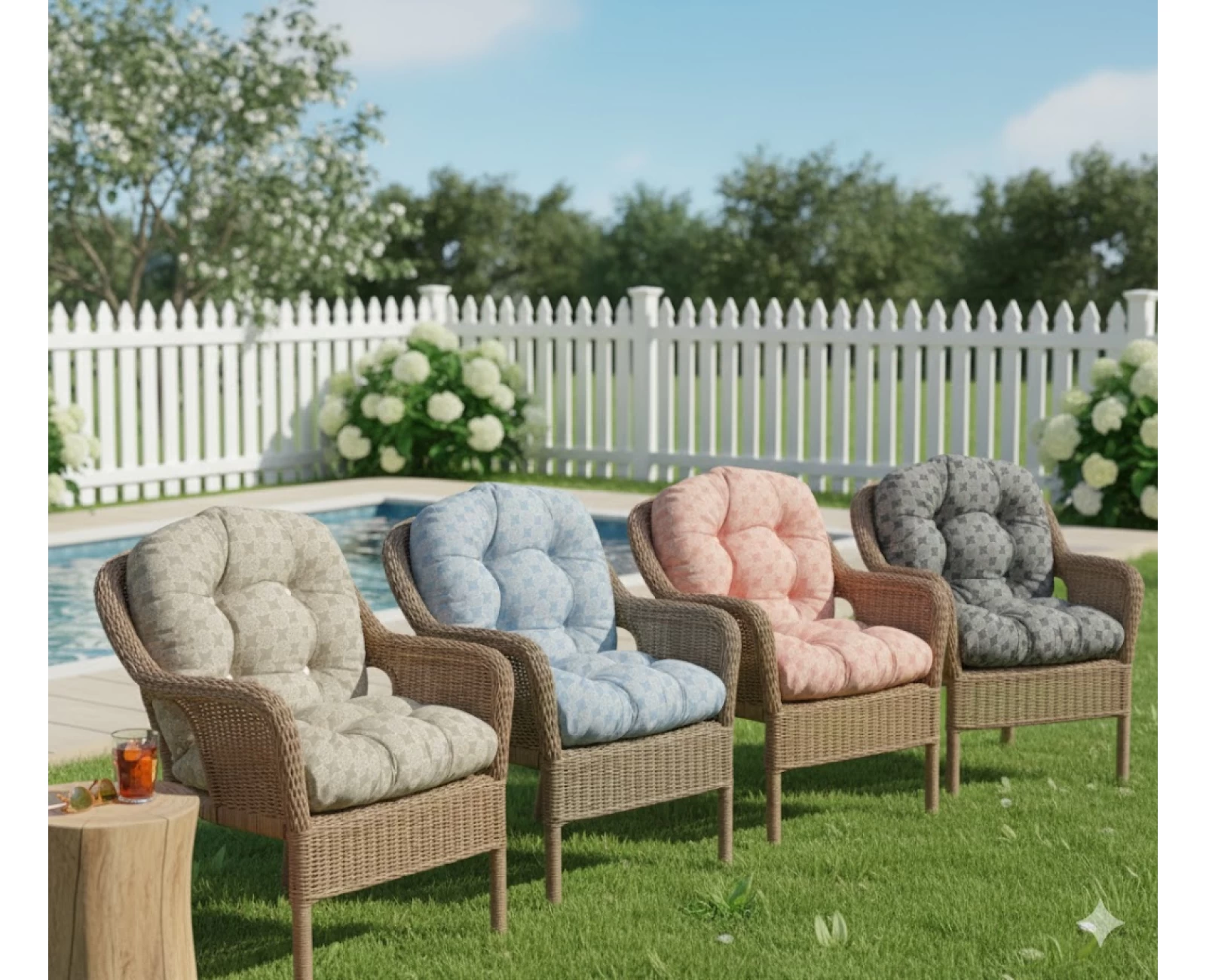 Μαξιλάρι στρογγυλό κάθισμα μπαμπού - Λονέτα Ύφασμα απόχρωση του σομόν Με Σχέδιο Kanada - Norman | Mypouf.gr