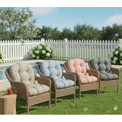 Μαξιλάρι στρογγυλό κάθισμα μπαμπού - Λονέτα Ύφασμα απόχρωση του ανθρακί Με Σχέδιο Kanada - Norman