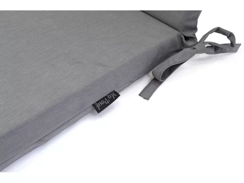 Μαξιλάρι για καναπέδες αδιάβροχο με κορδόνια στην πλάτη 100% PP Olefin γκρι μονόχρωμο