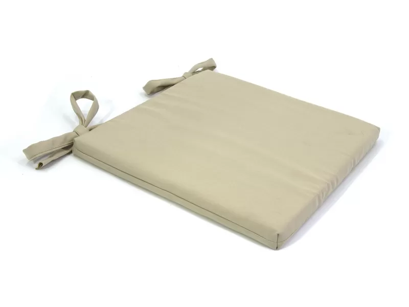 Μαξιλάρι Καρέκλας Αδιάβροχο Μονόχρωμο Μπεζ  με δέσιμο