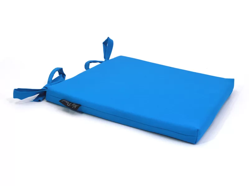 Μαξιλάρι Καρέκλας Αδιάβροχο Μονόχρωμο Μπλέ ανοιχτό Από Ομπρελόπανο με δέσιμο