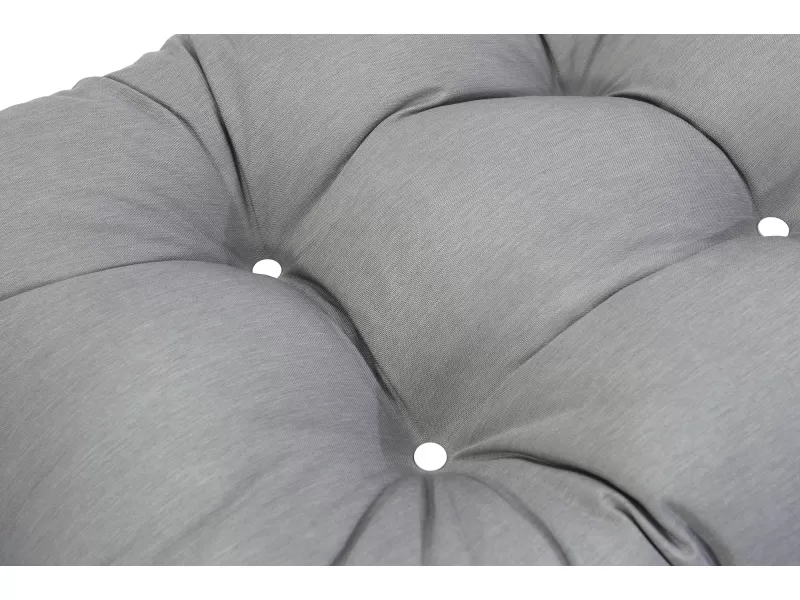 Μαξιλάρι μονόχρωμο αδιάβροχο 100% PP Olefin γκρι για παλέτα με κουμπιά - Μπαμπού