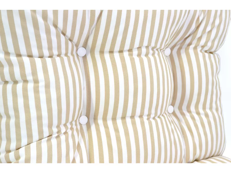Μαξιλάρι αδιάβροχο μπαμπού με ρίγες μπεζ 100% PP Olefin με πλάτη