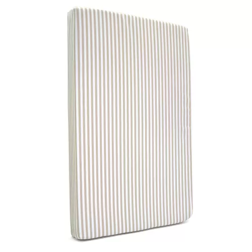 Μαξιλάρι αδιάβροχο 100% PP Olefin καρέκλας με κορδόνια στην πλάτη με ρίγες μπεζ