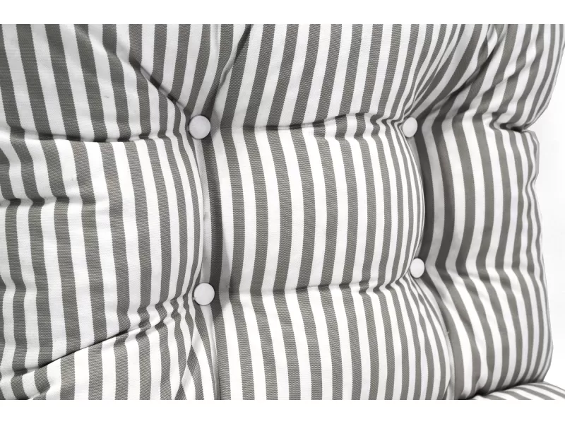 Μαξιλάρι αδιάβροχο μπαμπού με ρίγες γκρι 100% PP Olefin με πλάτη