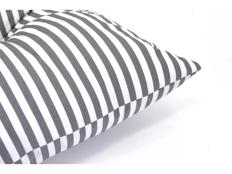 Μαξιλάρι Πλάτης Με 2 Κουμπιά αδιάβροχο 100% PP Olefin με ρίγες γκρι