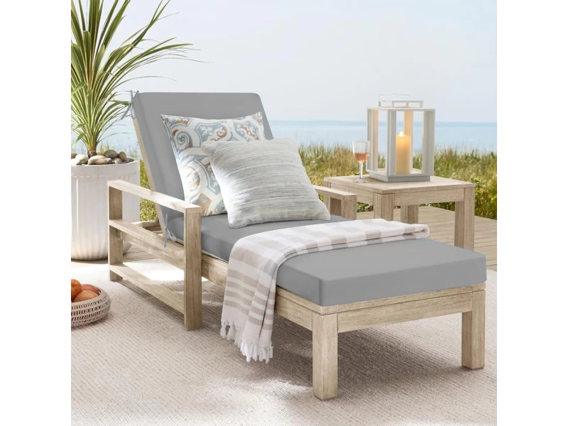 Αδιάβροχο Μαξιλάρι Ξαπλώστρας μονόχρωμο γκρι ανοιχτό