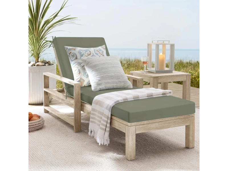 Αδιάβροχο Μαξιλάρι Ξαπλώστρας μονόχρωμο kakki