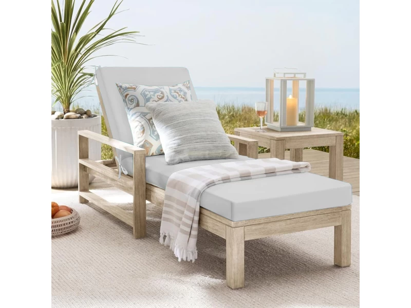 Αδιάβροχο Μαξιλάρι Ξαπλώστρας μονόχρωμο λευκό