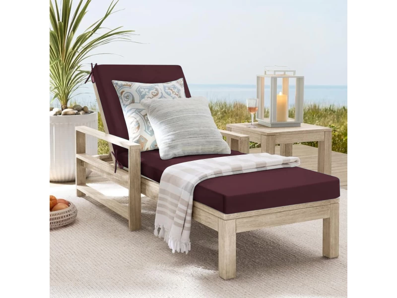 Αδιάβροχο Μαξιλάρι Ξαπλώστρας μονόχρωμο μπορντώ