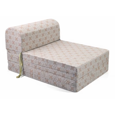 Πολυθρόνα - Κρεβάτι Flip Chair Florina Λονέτα Ύφασμα απόχρωση του σομόν με σχέδιo Kanada