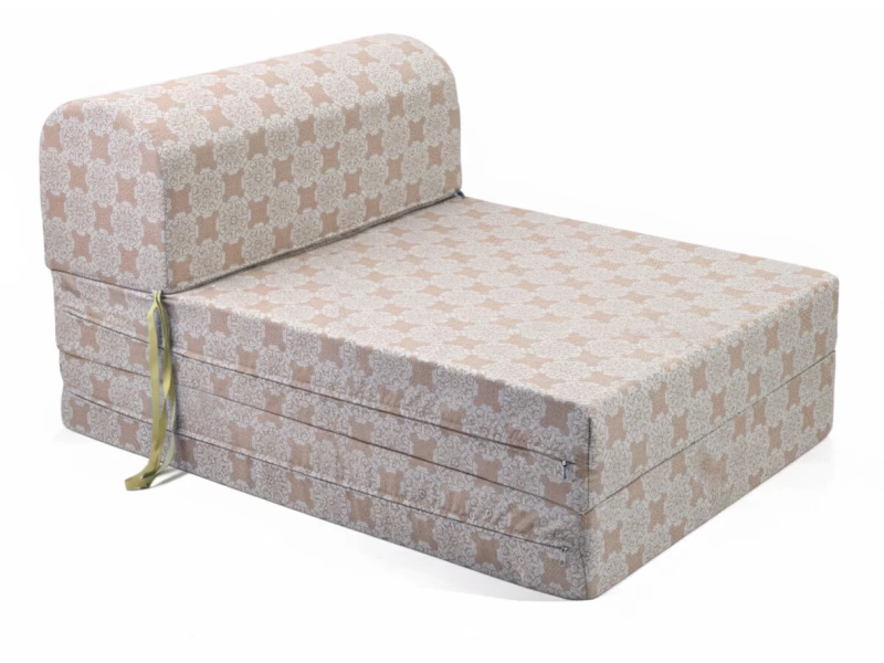 Πολυθρόνα - Κρεβάτι Flip Chair Florina Λονέτα Ύφασμα απόχρωση του σομόν με σχέδιo Kanada