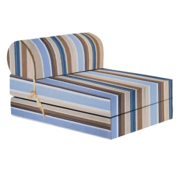 Πολυθρόνα - Κρεβάτι Flip Chair Ρίγες Μπλέ -Μπέζ - Καφέ Florina