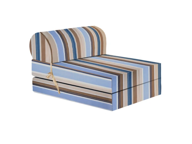 Πολυθρόνα - Κρεβάτι Flip Chair Ρίγες Μπλέ -Μπέζ - Καφέ Florina