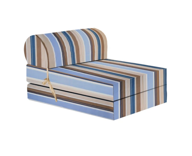 Πολυθρόνα - Κρεβάτι Flip Chair Ρίγες Μπλέ -Μπέζ - Καφέ Florina | Mypouf.gr
