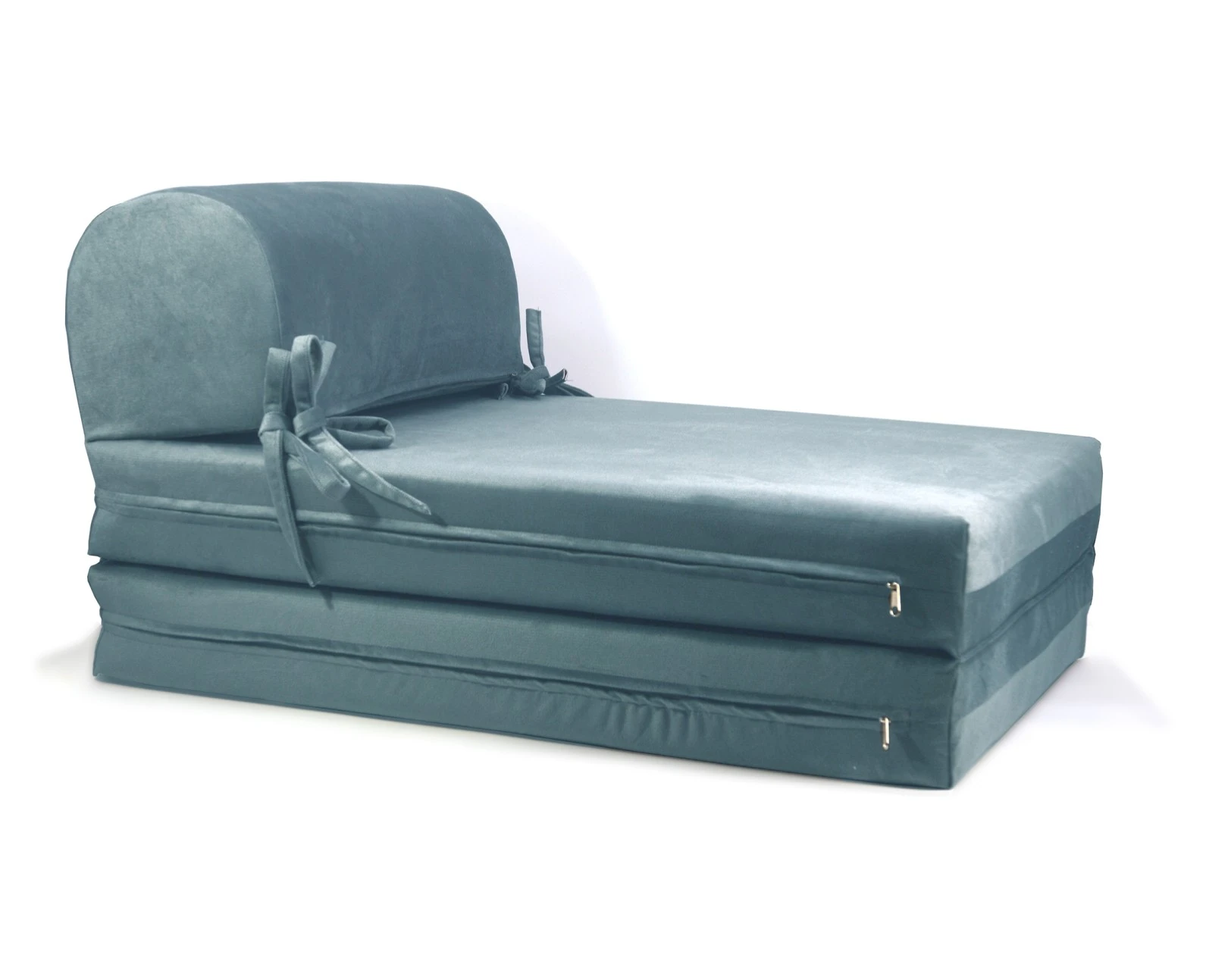 Πολυθρόνα - Κρεβάτι Flip Chair Velure Florina γαλάζιο | Mypouf.gr