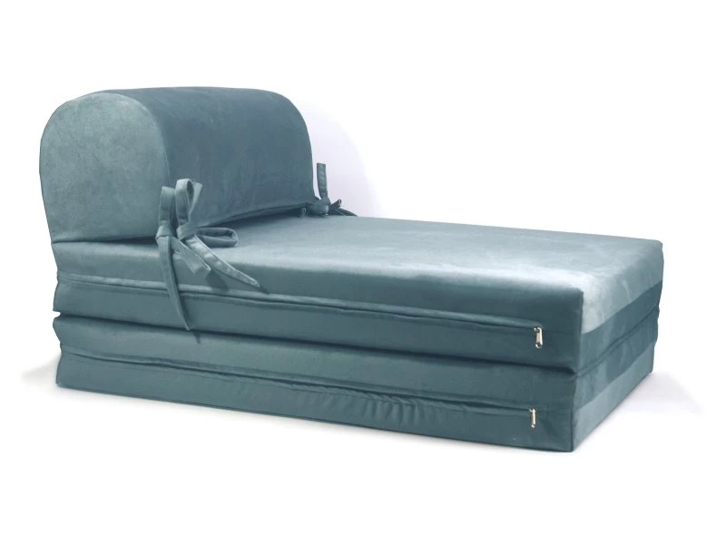 Πολυθρόνα - Κρεβάτι Flip Chair Velure Florina γαλάζιο