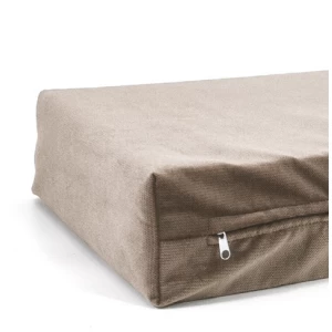 Μαξιλάρι Για Καναπέ / Παλέτα Βελούδο - Luiziana 06 αποχρώσεις του μπέζ Με Φερμουάρ