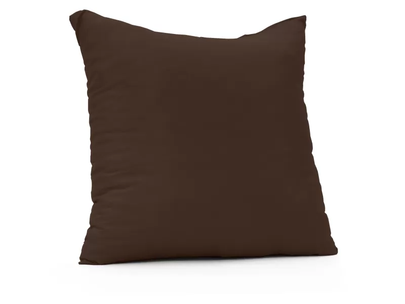 Μαξιλάρι καναπέ - δαπέδου μονόχρωμο καφέ - Ύφασμα κρετόν