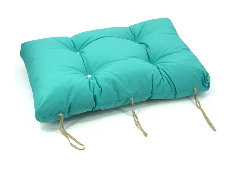 Μαξιλάρι μονόχρωμο αδιάβροχο τρικουάζ για παλέτα με κουμπιά - Μπαμπού