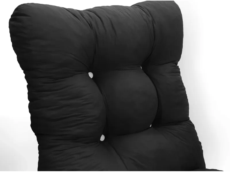 Μαξιλάρι κάθισμα με πλάτη - μπαμπού - Μονόχρωμο μαύρο Μαξιλάρι κάθισμα με πλάτη - μπαμπού - Μονόχρωμο μαύρο